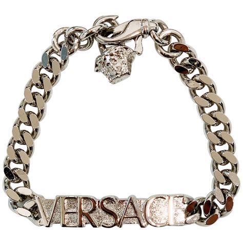 versace sterling silver bracelets men's|silver Versace bracelet men.